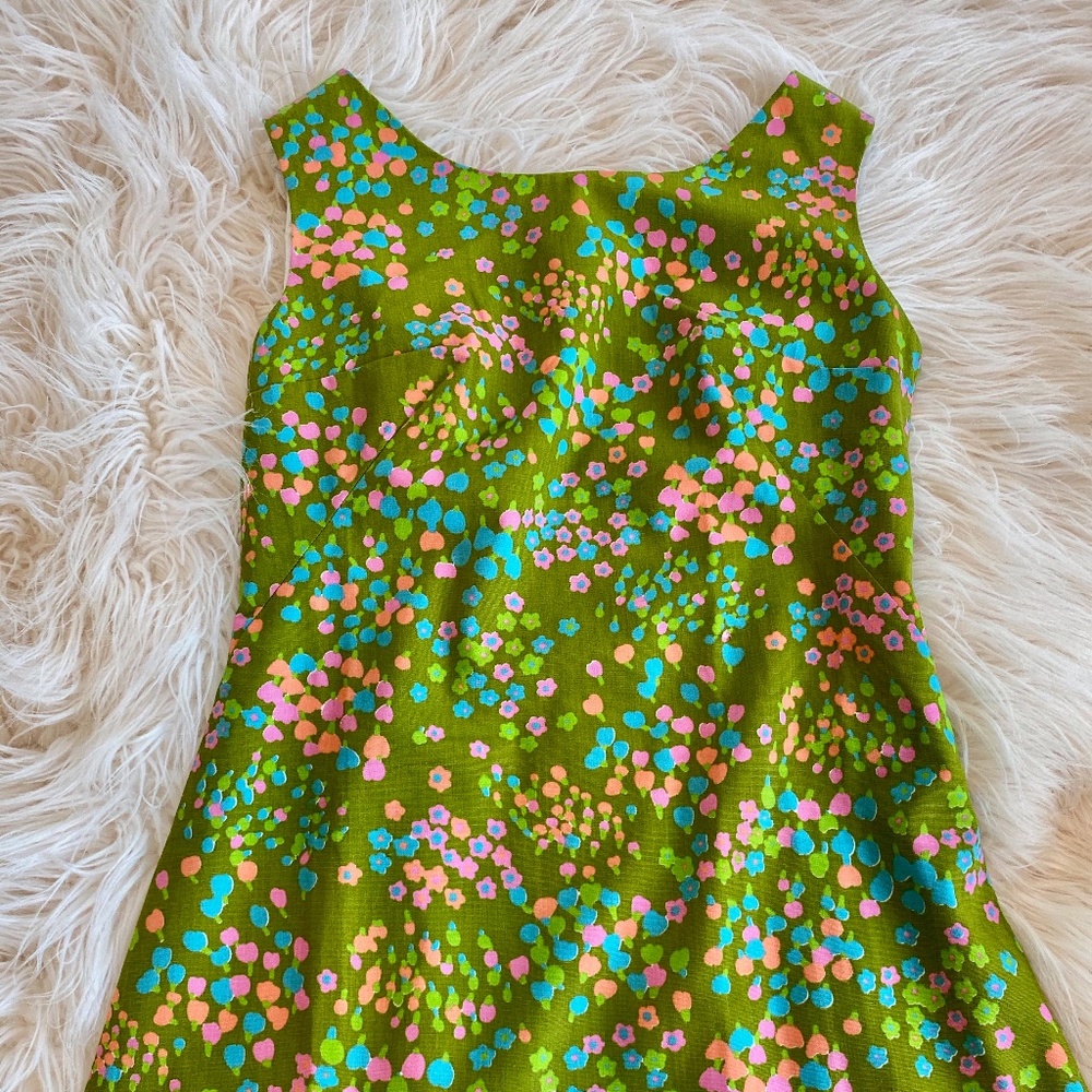 Vintage Cottagecore Floral Midi Shift Dress Sz M - Picture 7 of 7